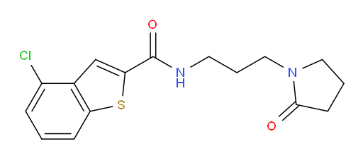 4-chloro-N-(3-(2-oxopyrrolidin-1-yl)propyl)benzo[b]thiophene-2-carboxamide