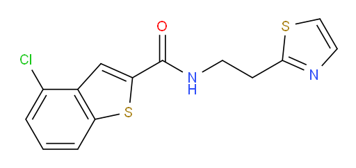 4-chloro-N-(2-(thiazol-2-yl)ethyl)benzo[b]thiophene-2-carboxamide