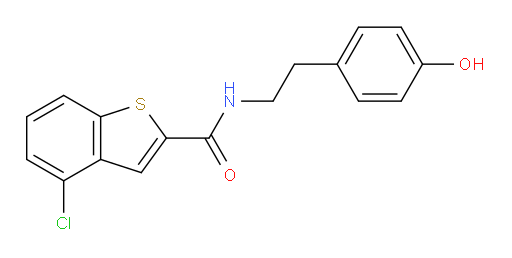 4-chloro-N-(4-hydroxyphenethyl)benzo[b]thiophene-2-carboxamide