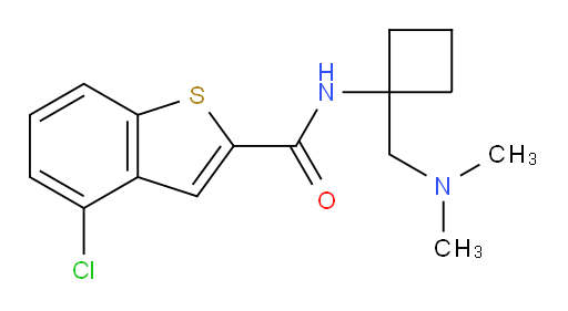 4-chloro-N-(1-((dimethylamino)methyl)cyclobutyl)benzo[b]thiophene-2-carboxamide