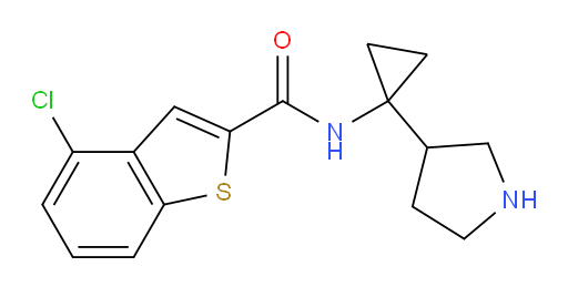 4-chloro-N-(1-(pyrrolidin-3-yl)cyclopropyl)benzo[b]thiophene-2-carboxamide
