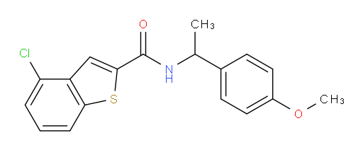 4-chloro-N-(1-(4-methoxyphenyl)ethyl)benzo[b]thiophene-2-carboxamide