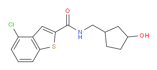 4-chloro-N-((3-hydroxycyclopentyl)methyl)benzo[b]thiophene-2-carboxamide
