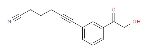 6-(3-(2-hydroxyacetyl)phenyl)hex-5-ynenitrile