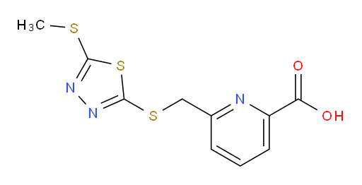 6-(((5-(methylthio)-1,3,4-thiadiazol-2-yl)thio)methyl)picolinic acid