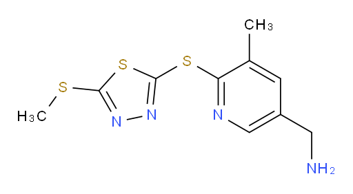 (5-methyl-6-((5-(methylthio)-1,3,4-thiadiazol-2-yl)thio)pyridin-3-yl)methanamine