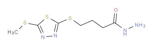 4-((5-(methylthio)-1,3,4-thiadiazol-2-yl)thio)butanehydrazide