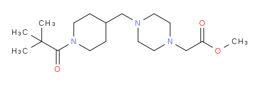 methyl 2-(4-((1-pivaloylpiperidin-4-yl)methyl)piperazin-1-yl)acetate