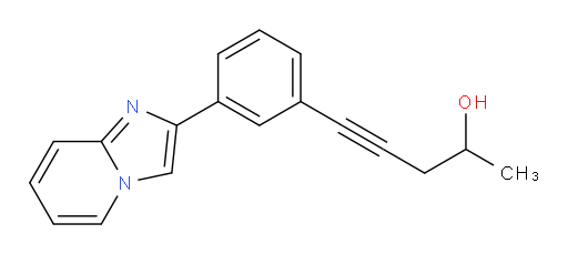 5-(3-(imidazo[1,2-a]pyridin-2-yl)phenyl)pent-4-yn-2-ol