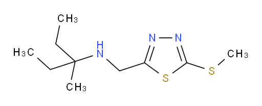 3-methyl-N-((5-(methylthio)-1,3,4-thiadiazol-2-yl)methyl)pentan-3-amine