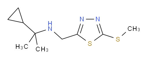 2-cyclopropyl-N-((5-(methylthio)-1,3,4-thiadiazol-2-yl)methyl)propan-2-amine