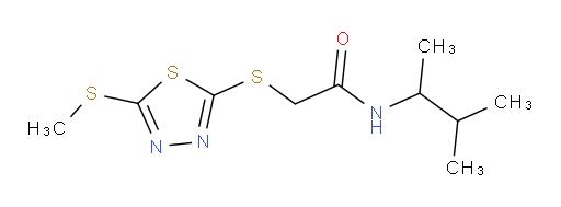 N-(3-methylbutan-2-yl)-2-((5-(methylthio)-1,3,4-thiadiazol-2-yl)thio)acetamide