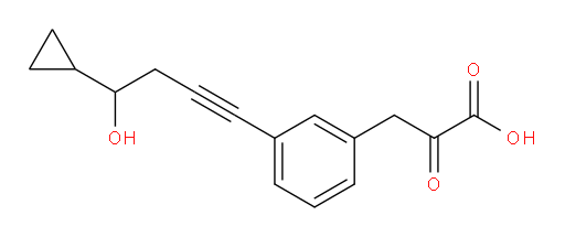 3-(3-(4-cyclopropyl-4-hydroxybut-1-yn-1-yl)phenyl)-2-oxopropanoic acid
