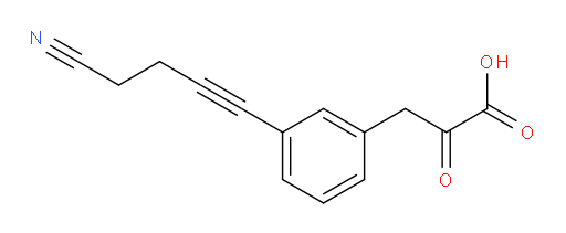 3-(3-(4-cyanobut-1-yn-1-yl)phenyl)-2-oxopropanoic acid