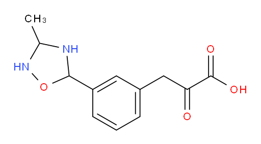 3-(3-(3-methyl-1,2,4-oxadiazolidin-5-yl)phenyl)-2-oxopropanoic acid