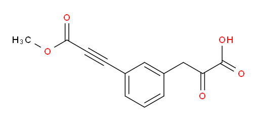 3-(3-(3-methoxy-3-oxoprop-1-yn-1-yl)phenyl)-2-oxopropanoic acid