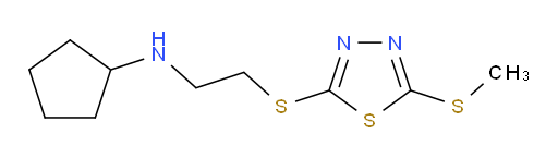 N-(2-((5-(methylthio)-1,3,4-thiadiazol-2-yl)thio)ethyl)cyclopentanamine