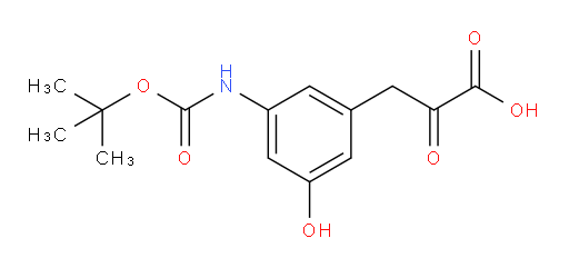 3-(3-((tert-butoxycarbonyl)amino)-5-hydroxyphenyl)-2-oxopropanoic acid