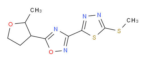 5-(2-methyltetrahydrofuran-3-yl)-3-(5-(methylthio)-1,3,4-thiadiazol-2-yl)-1,2,4-oxadiazole