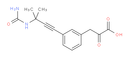 3-(3-(3-methyl-3-ureidobut-1-yn-1-yl)phenyl)-2-oxopropanoic acid
