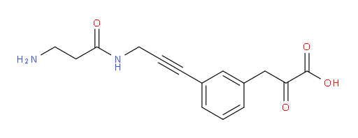 3-(3-(3-(3-aminopropanamido)prop-1-yn-1-yl)phenyl)-2-oxopropanoic acid
