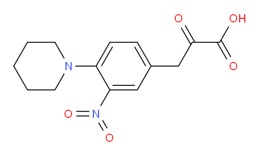 3-(3-nitro-4-(piperidin-1-yl)phenyl)-2-oxopropanoic acid