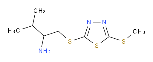 3-methyl-1-((5-(methylthio)-1,3,4-thiadiazol-2-yl)thio)butan-2-amine