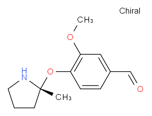 (R)-3-methoxy-4-((2-methylpyrrolidin-2-yl)oxy)benzaldehyde