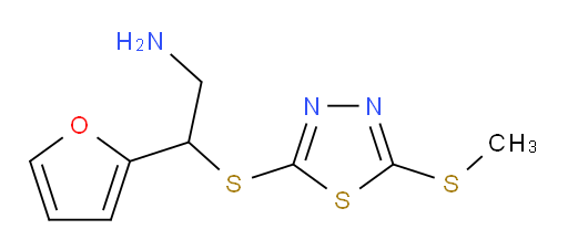 2-(furan-2-yl)-2-((5-(methylthio)-1,3,4-thiadiazol-2-yl)thio)ethanamine