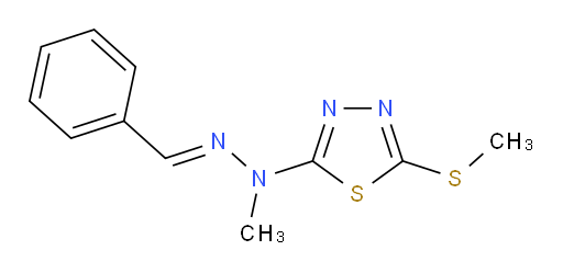 (E)-2-(2-benzylidene-1-methylhydrazinyl)-5-(methylthio)-1,3,4-thiadiazole
