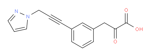 3-(3-(3-(1H-pyrazol-1-yl)prop-1-yn-1-yl)phenyl)-2-oxopropanoic acid