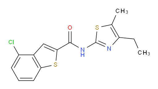 4-chloro-N-(4-ethyl-5-methylthiazol-2-yl)benzo[b]thiophene-2-carboxamide