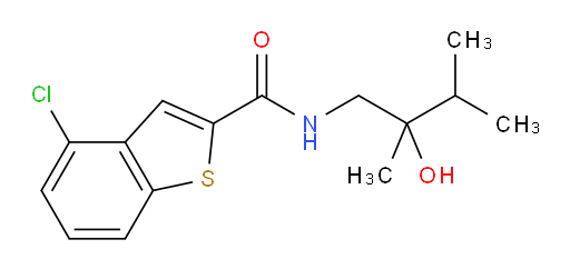 4-chloro-N-(2-hydroxy-2,3-dimethylbutyl)benzo[b]thiophene-2-carboxamide