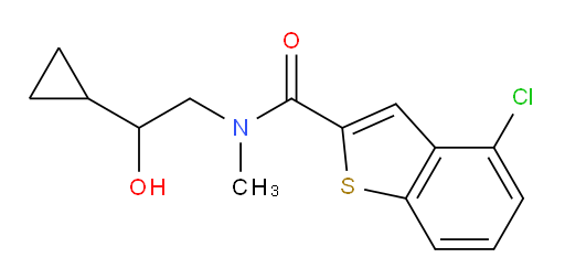 4-chloro-N-(2-cyclopropyl-2-hydroxyethyl)-N-methylbenzo[b]thiophene-2-carboxamide