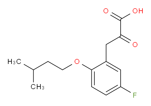 3-(5-fluoro-2-(isopentyloxy)phenyl)-2-oxopropanoic acid