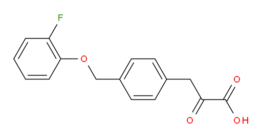 3-(4-((2-fluorophenoxy)methyl)phenyl)-2-oxopropanoic acid