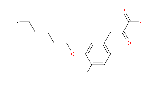 3-(4-fluoro-3-(hexyloxy)phenyl)-2-oxopropanoic acid