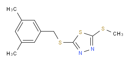 2-((3,5-dimethylbenzyl)thio)-5-(methylthio)-1,3,4-thiadiazole