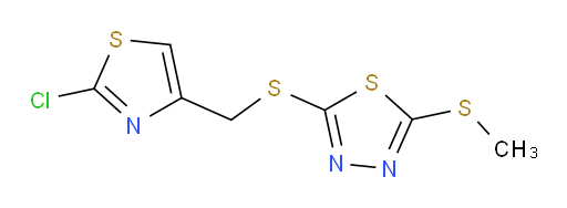 2-(((2-chlorothiazol-4-yl)methyl)thio)-5-(methylthio)-1,3,4-thiadiazole