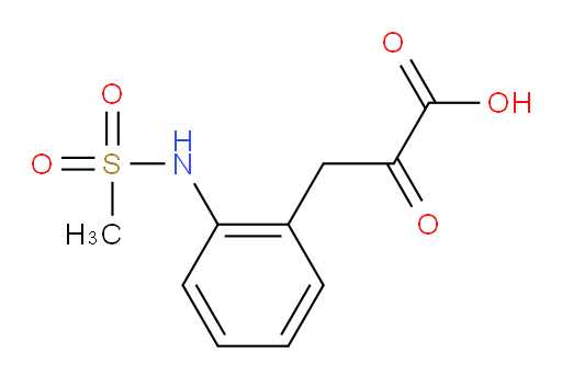 3-(2-(methylsulfonamido)phenyl)-2-oxopropanoic acid
