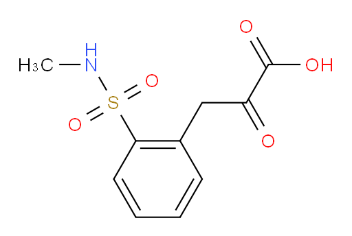 3-(2-(N-methylsulfamoyl)phenyl)-2-oxopropanoic acid