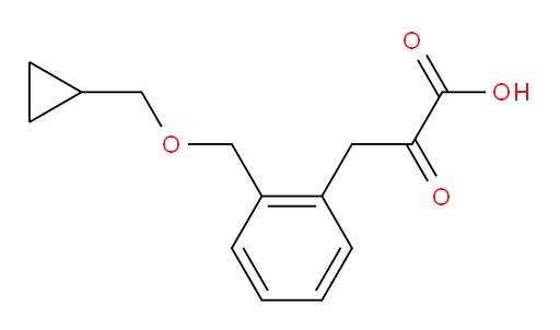 3-(2-((cyclopropylmethoxy)methyl)phenyl)-2-oxopropanoic acid