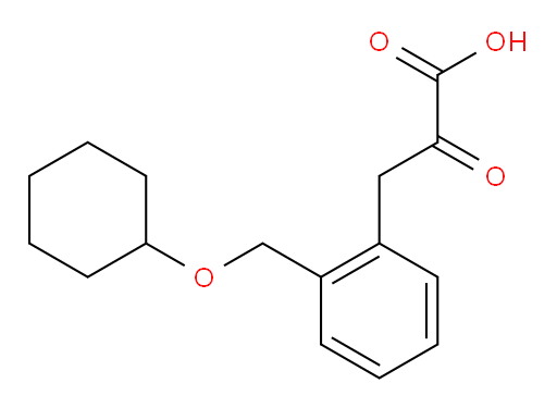 3-(2-((cyclohexyloxy)methyl)phenyl)-2-oxopropanoic acid