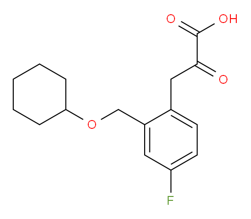 3-(2-((cyclohexyloxy)methyl)-4-fluorophenyl)-2-oxopropanoic acid