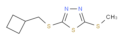 2-((cyclobutylmethyl)thio)-5-(methylthio)-1,3,4-thiadiazole