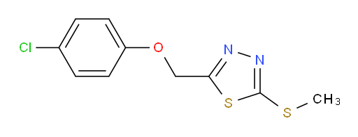 2-((4-chlorophenoxy)methyl)-5-(methylthio)-1,3,4-thiadiazole