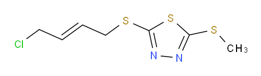 (E)-2-((4-chlorobut-2-en-1-yl)thio)-5-(methylthio)-1,3,4-thiadiazole