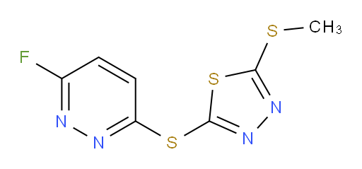 2-((6-fluoropyridazin-3-yl)thio)-5-(methylthio)-1,3,4-thiadiazole