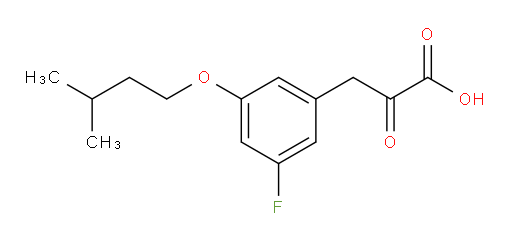 3-(3-fluoro-5-(isopentyloxy)phenyl)-2-oxopropanoic acid