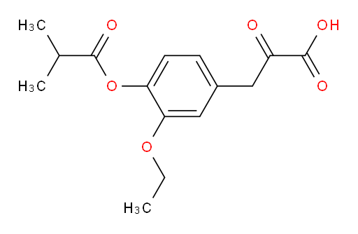 3-(3-ethoxy-4-(isobutyryloxy)phenyl)-2-oxopropanoic acid